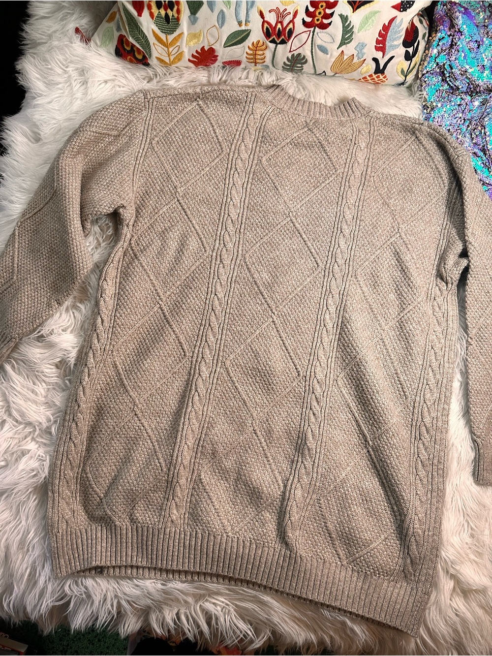 Chicme • Oatmeal Loose Sweater Dress - Picture 4 of 8